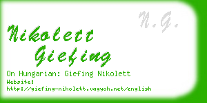 nikolett giefing business card